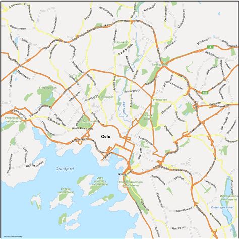 Map Of Oslo Norway Gis Geography