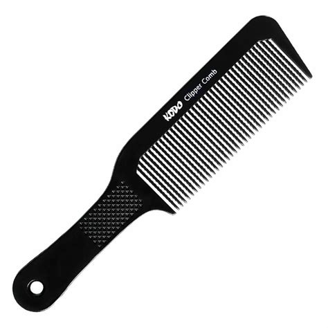 Kodo Clipper Comb For Creating Hair Cuts Black Plastic Barber Comb