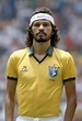 Socrates of Brazil lines up prior to the FIFA World Cup match between ...