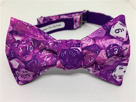 Gaming Dice Bow Tie Self Tie Pre Tied Bowtie Dnd Dungeons And