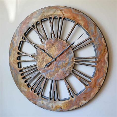 Beautiful Oversized Wall Clock Skeleton Roman Numeral Design