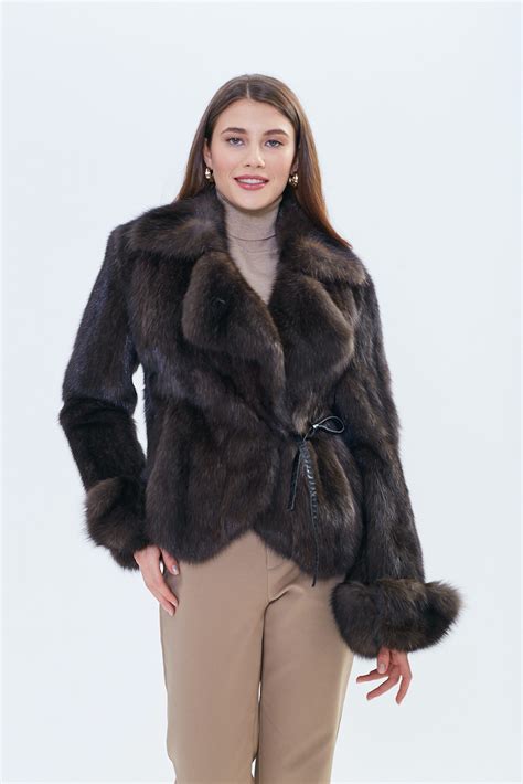Womens Fur Coat Russian Sable Fur