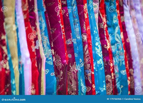 Chinese Silky Garments Stock Photo Image Of Patterns 179766966