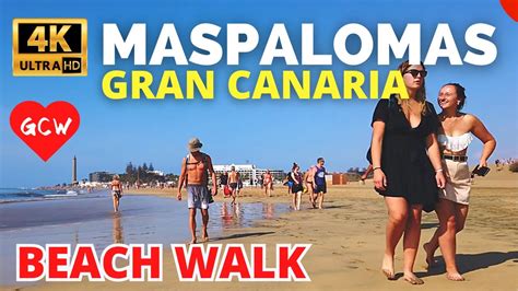 Gran Canaria Maspalomas Playa Del Ingles Naturist Beach Walk Canary Islands Youtube