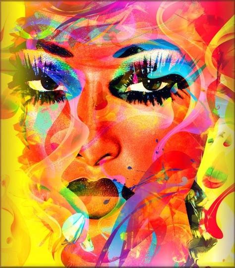 Colorful Abstract Woman S Face Art Print By TK0920 Society6 Art