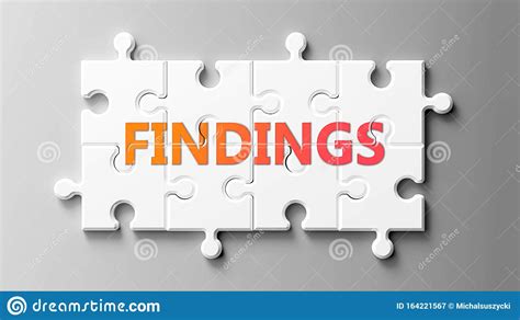 Findings Complex Like A Puzzle - Pictured As Word Findings On A Puzzle ...