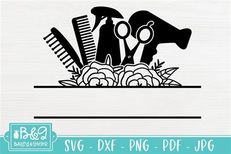 Clip Art Art And Collectibles Hair Dresser Svg Hairdresser Svg Split Monogram Svg Hair Dresser Svg