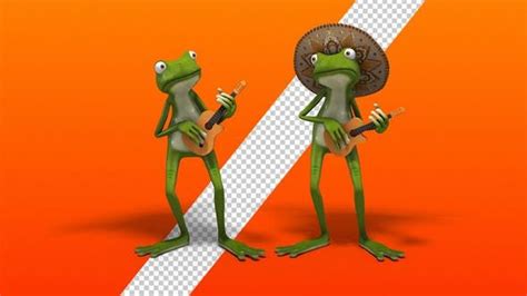 Frog In Sombrero With A Guitar 2 Pack By Se5d Videohive Videohive