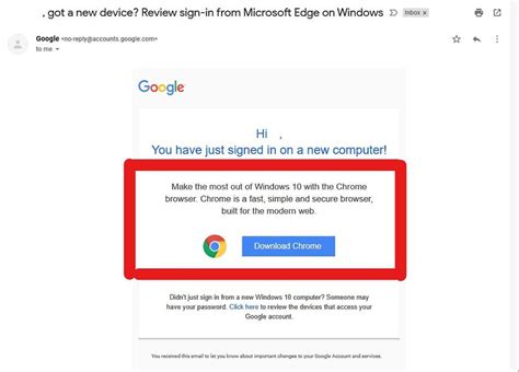 Gmail recommends Chrome to Microsoft Edge users - 9to5Google
