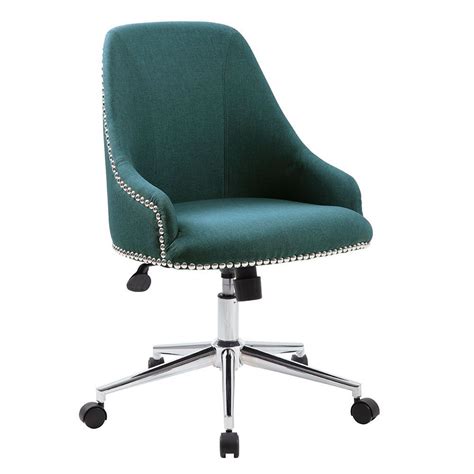 It do weigh more then the average office chair, well made and worth every penny. Teal office chair with nailhead trim - modern home office ...