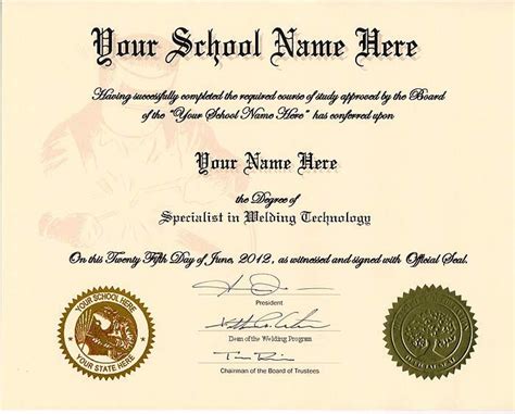 Free Printable High School Diploma Template With Seal
