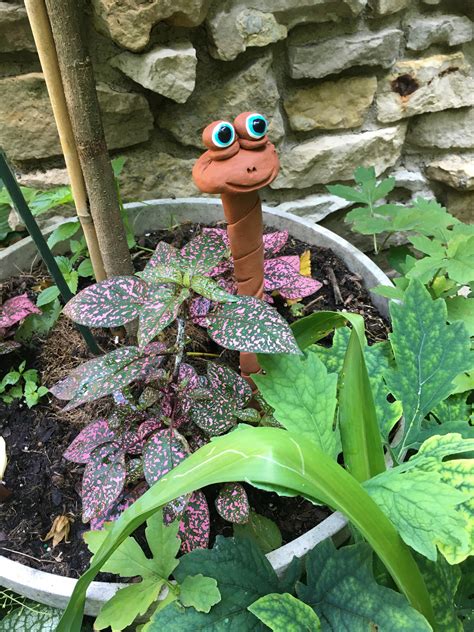 Ceramic Worm For Your Garden Or Planters14 Inches Long Garden