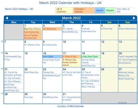 35 March 2022 Calendar Uk Images All In Here