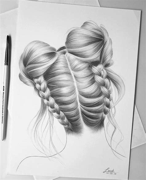 Art Hairstyle Realistic Hair Drawing How To Draw Hair Girl Hair