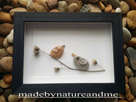 Pebble art, rock art, beach stone art, birds art by madebynatureandme ...