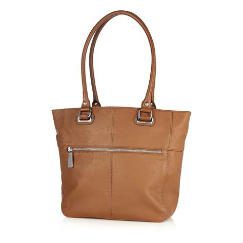 Outlet Tignanello Perfect Pockets Pebble Leather Medium Tote Bag QVC UK