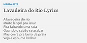 "LAVADEIRA DO RIO" LYRICS by MARIA RITA: A lavadeira do rio...