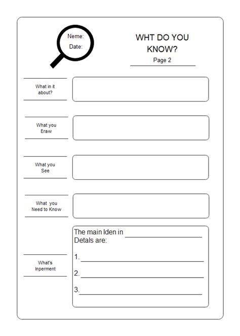 Free Editable Graphic Organizer For Reading Comprehension Examples