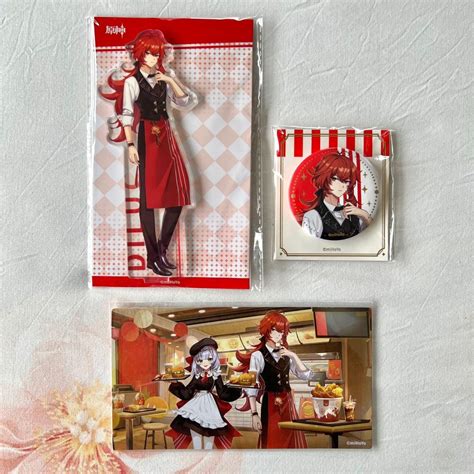 Onhand Official Genshin Impact Mihoyo X Kfc Collaboration Version Sets Diluc Noelle