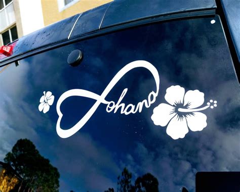 Disneys Lilo And Stitch Inspired Ohana Car Decal With Hawaiian Etsy
