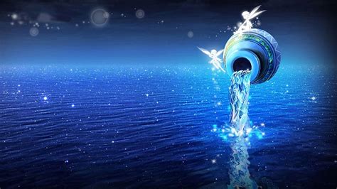 Aquarius Blue Water Pot Hd Aquarius Wallpapers Hd Wallpapers Id 66417