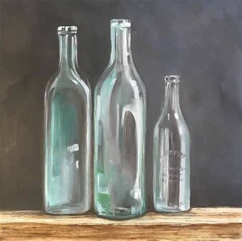 Daily Paintworks Green Glass On Board Original Fine Art For Sale