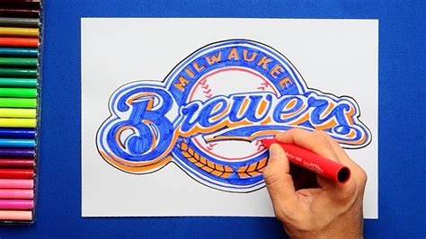 How To Draw The Milwaukee Brewers Logo MLB Team Easy Drawings