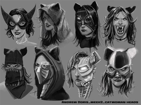 Catwoman Week2 Head Concepts By Andrewdoris On Deviantart