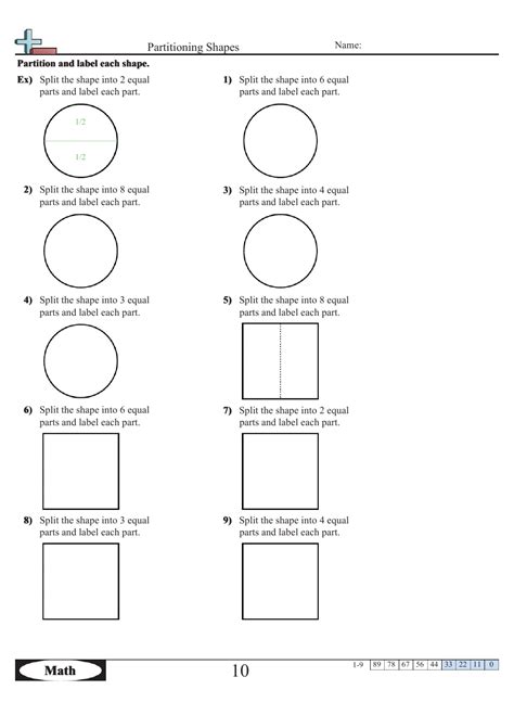 Partitioning Shapes Worksheet With Answer Key Download Printable Pdf