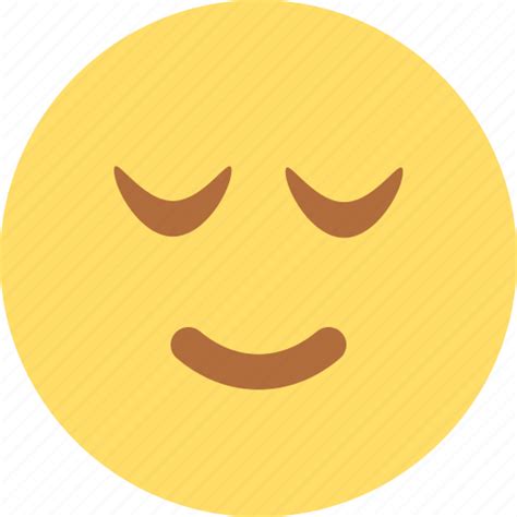 Emoji Emoticon Expression Face Relieved Smiley Sticker Icon