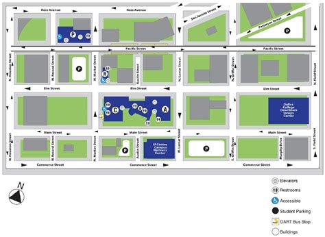 El Centro College Campus Map Map