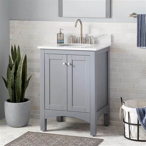 If you want traditional they must hide narrow depth double sink bathroom vanity, piece. 24" Narrow Depth Strevel Vanity for Undermount Sink - Gray - Bathroom Vanities - Bathroom (With ...