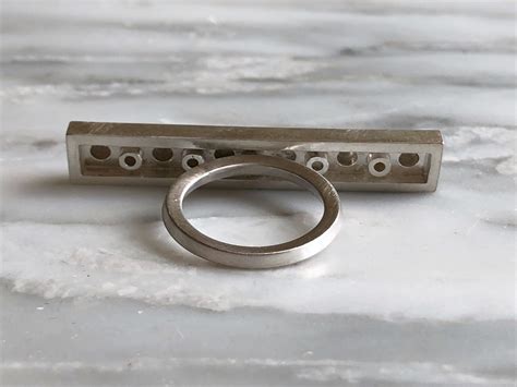 Lego 6x1 Bar Sterling Silver Brick Ring Block Necklace Etsy