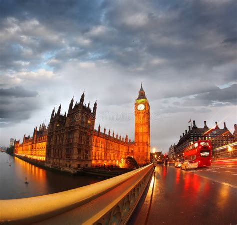 Big Ben Am Abend Westminster London Stockfoto Bild Von Englisch