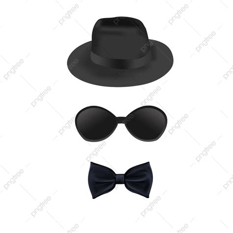 قبعة سوداء قبعة نظارات ينحني Png وملف Psd للتحميل مجانا