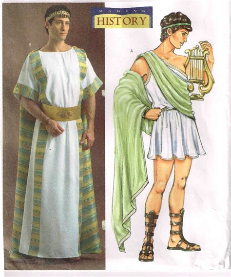 Sewing Pattern Mens Ancient Roman Greek Tunic Toga Robe Butterick 4573