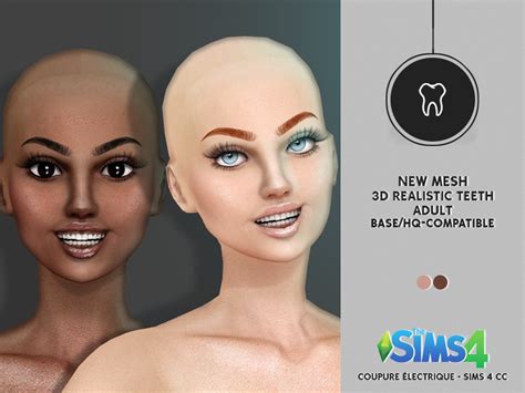 Download Hd D Realistic Teeth Redheadsims Cc Sims 4