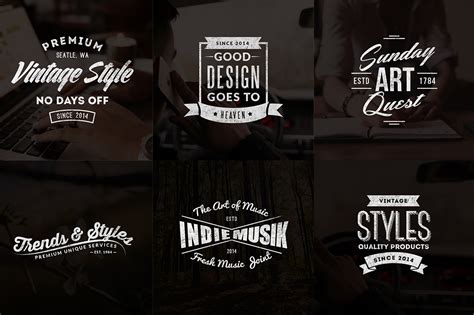 6 Vintage Logos Labels Templates Graphic Pick