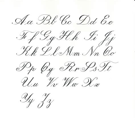 Cursive Alphabet Calligraphy