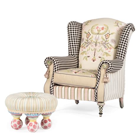 Get the best deals on children's armchairs. Mackenzie-Childs Upholstered Armchair and Ottoman from the ...
