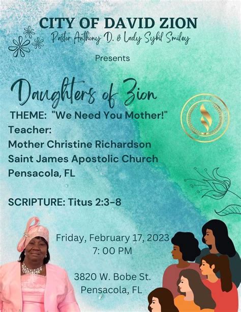 Daughters Of Zion We Need You Mother The City Of David Zion