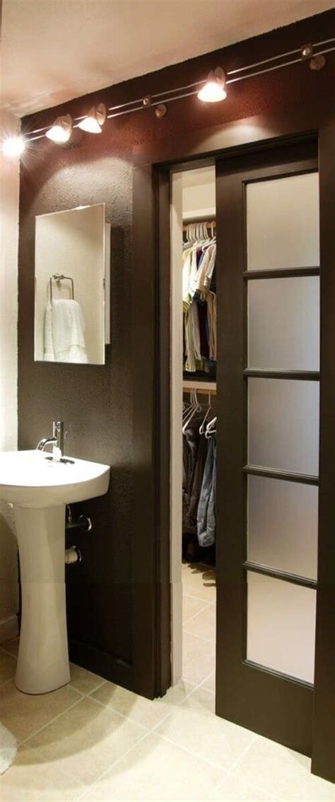 Innovative Bathrooms With Walk In Closets Doors Interior Modern