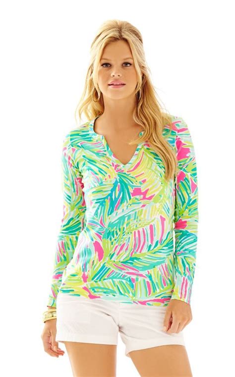 Kayleigh Printed Long Sleeve Top Lilly Pulitzer Lilly Pulitzer