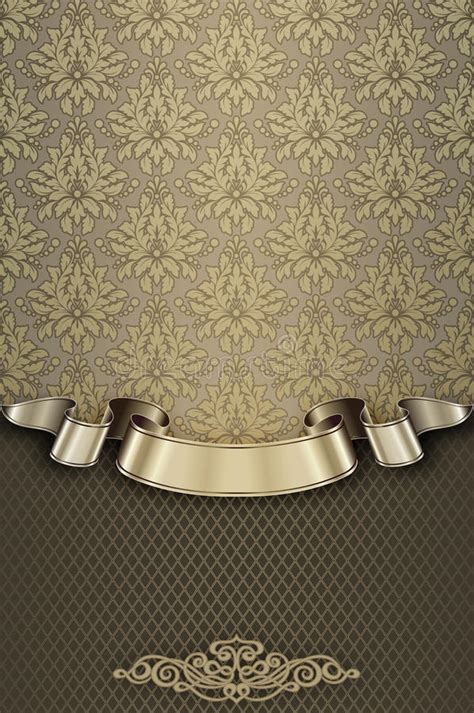 Decorative Background With Elegant Ribbon And Patterns
