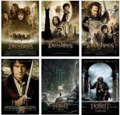 Lords Of The Rings And Hobbit In Order Movies The Hobbit Lord Of The