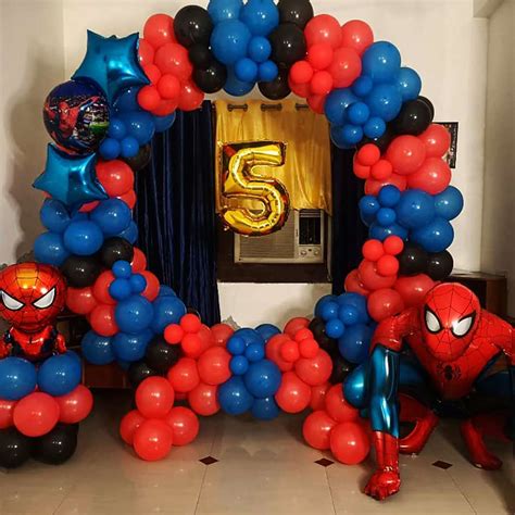 Spiderman Theme Balloon Decor Prepare 2 Party