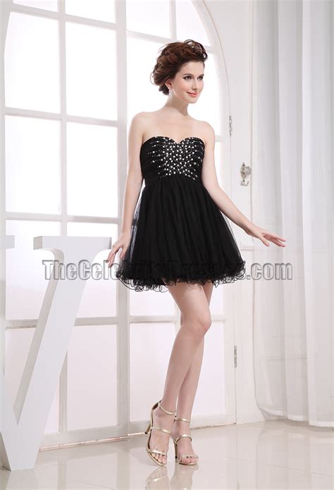 New Style Cute Beaded Little Black Dress Mini Party
