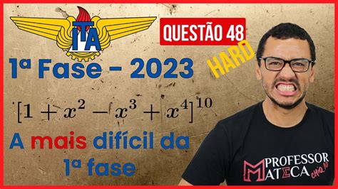 A Questão Mais Difícil Do Ita 2023 Primeira Fase Matemática Fórmula