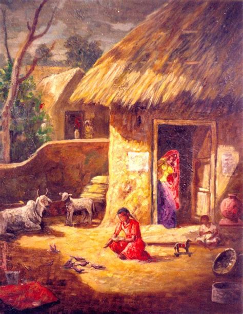 Indian Villages Life Paintingspictures ~ Cinipictures