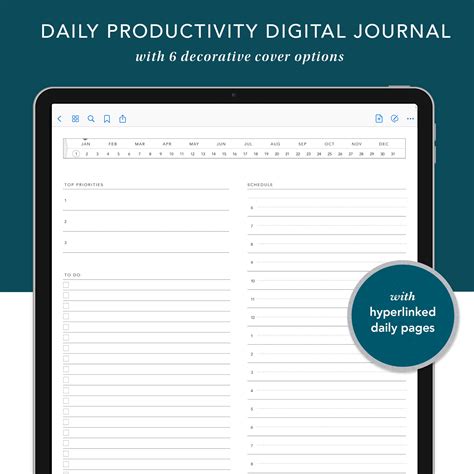 Daily Productivity Digital Journal Laurel Studio
